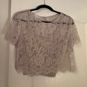 Jenny Yoo Lace Crop Top
